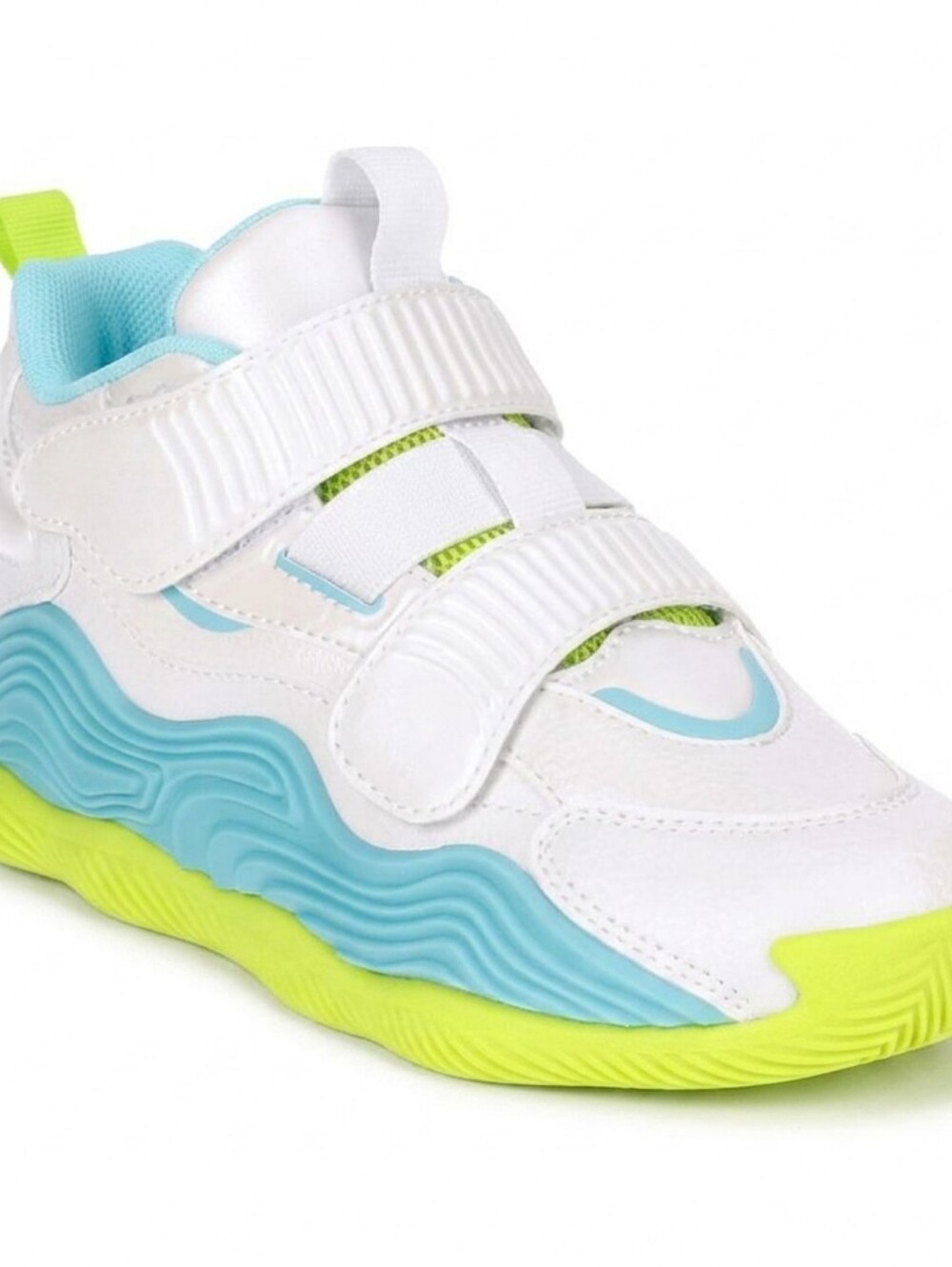 AND1 Athletic Shoes Florescent Blue & Green And Matellic Cream